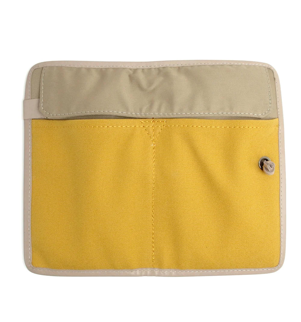 COTTON CANVAS MULTI CASE YELLOW NATURAL LEATHER