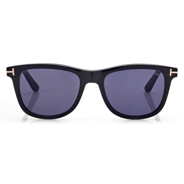 FT1046 P 63V SOFT SQUARE HORN SUNGLASSES BLACK HORN BLUE