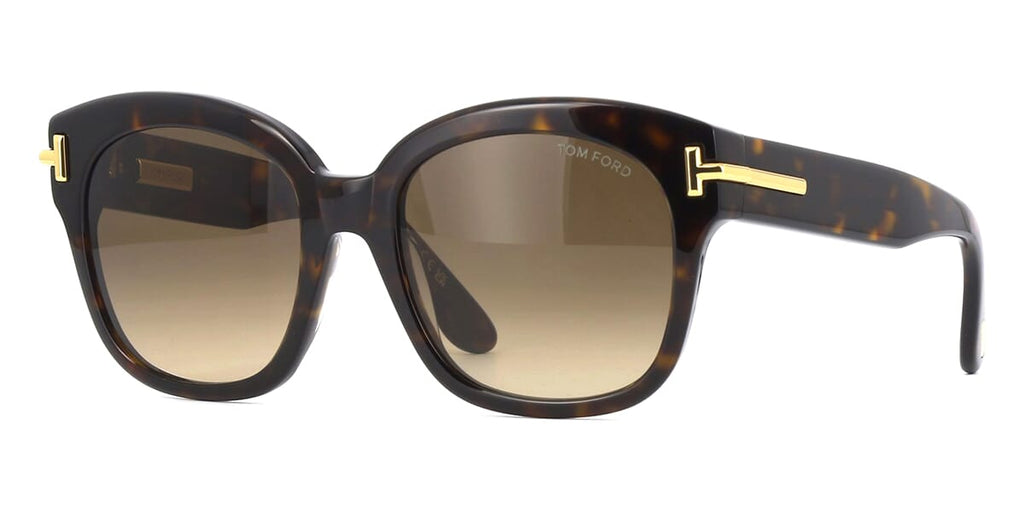 FT1235 ICON OVERSIZED SQUARE SUNGLASSES COLOURED HAVANA GRADIENT BROWN