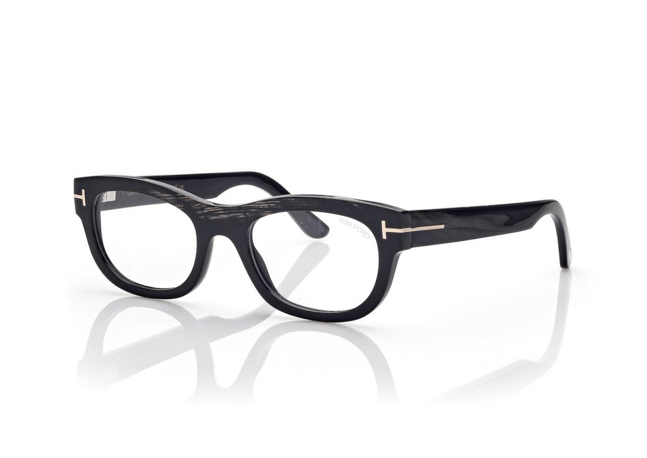 FT5957 P RECTANGULAR HORN OPTICALS BLACK HORN CLEAR