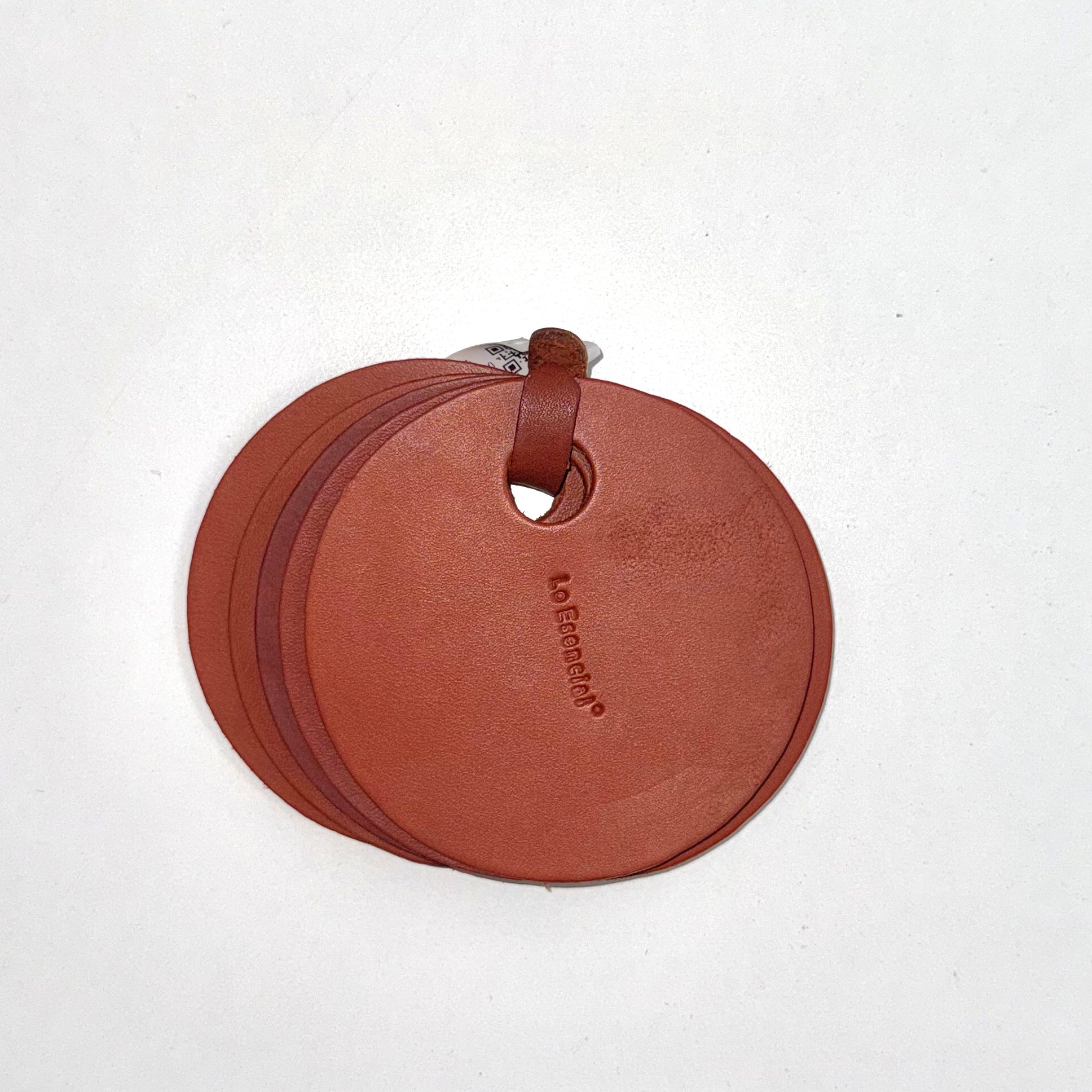 LEATHER COASTER BROWN