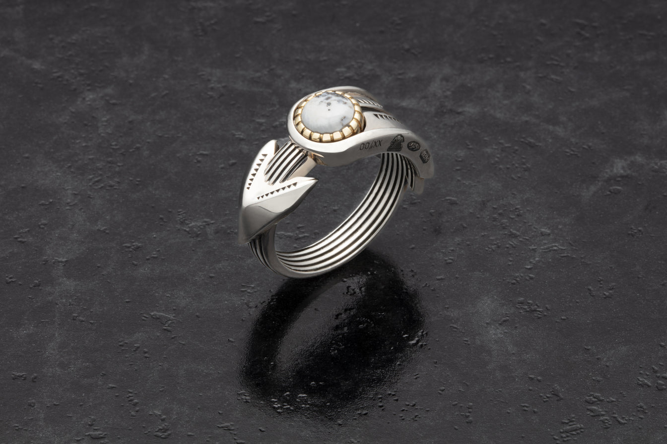 NATRONA RING SILVER BUFFALO STONE SIZE 6 (IN STORE ONLY)