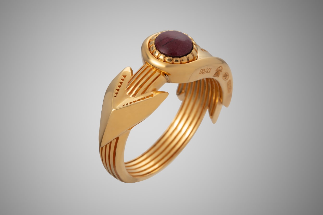 NATRONA RING VERMEIL MOOKITE SIZE 6 (IN STORE ONLY)