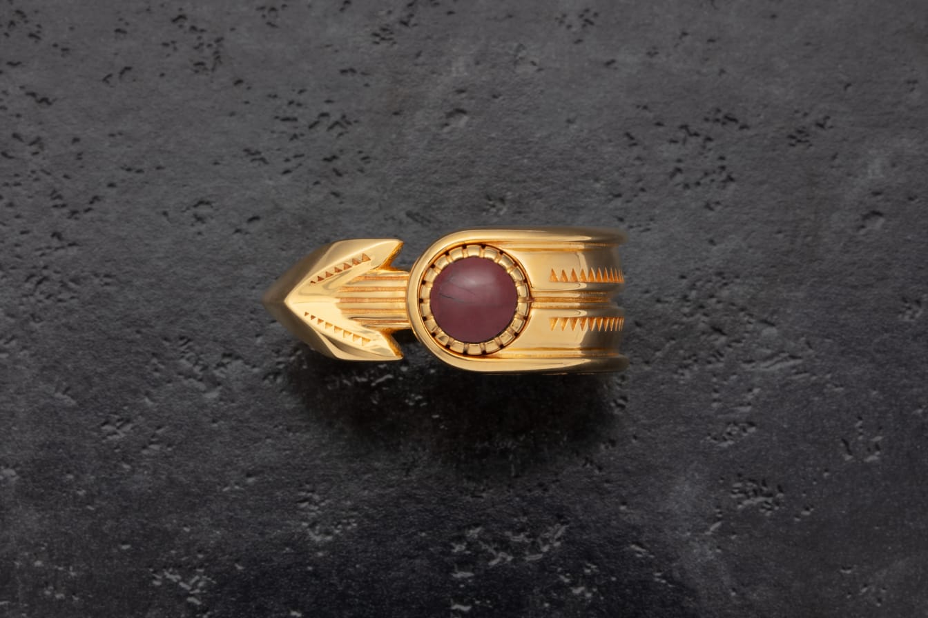 NATRONA RING VERMEIL MOOKITE SIZE 6 (IN STORE ONLY)