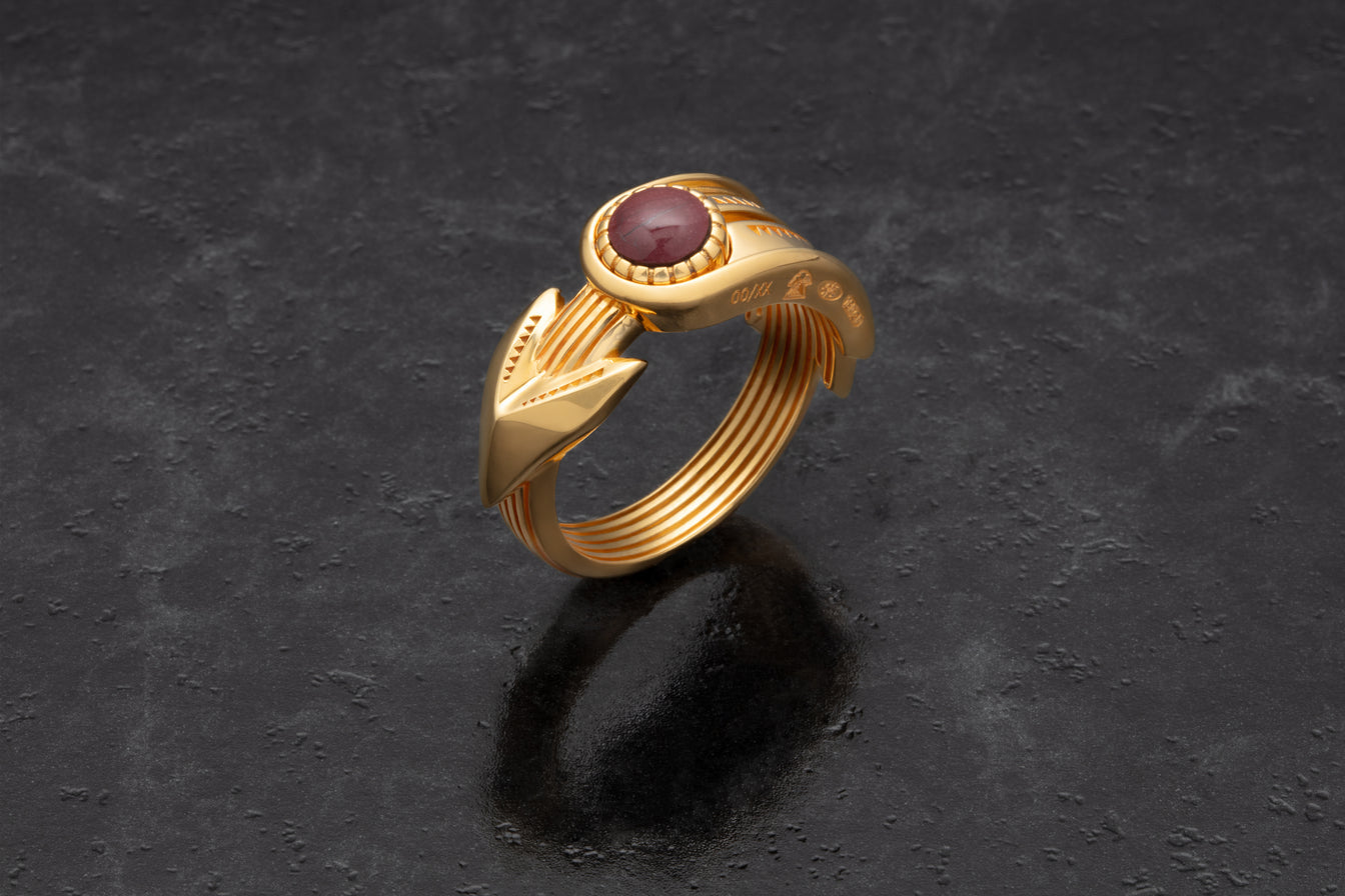 NATRONA RING VERMEIL MOOKITE SIZE 6 (IN STORE ONLY)
