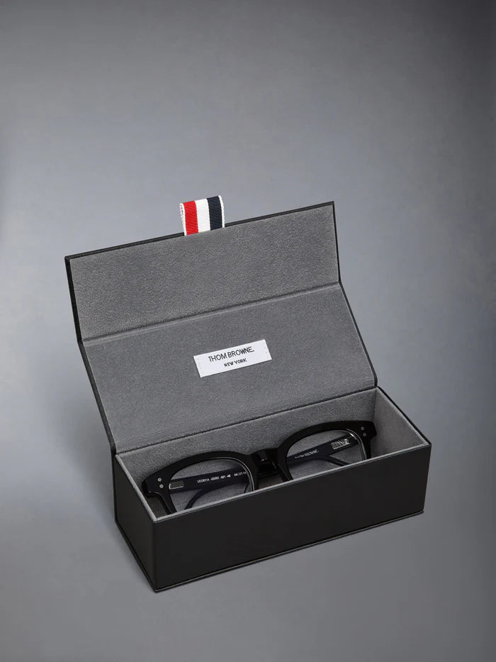 RECTANGULAR EYEGLASSES IN ACETATE 48 SHINY BLACK CLEAR