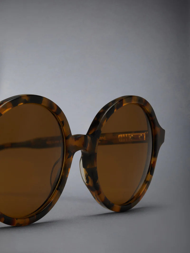 ROUND SUNGLASSES IN ACETATE 53 BROWN TORTOISE BROWN AR