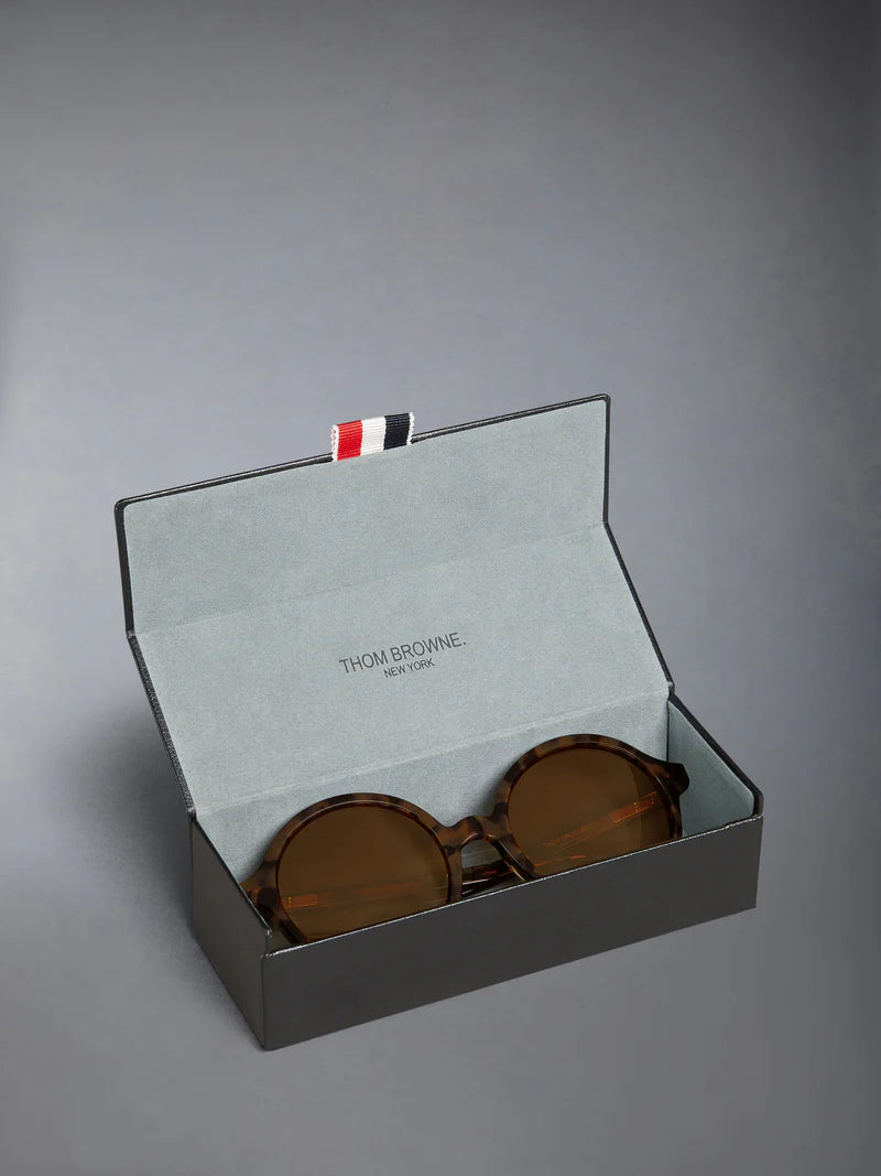 ROUND SUNGLASSES IN ACETATE 53 BROWN TORTOISE BROWN AR