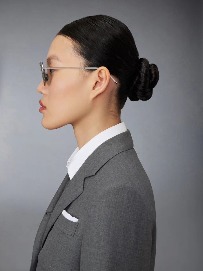 AVIATOR SUNGLASSES IN ACETATE AND TITANIUM 51 GREY TORTOISE DK GREY AR