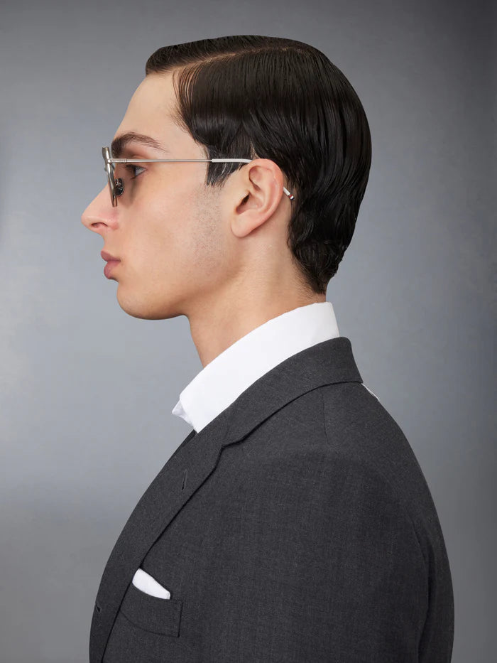 AVIATOR SUNGLASSES IN ACETATE AND TITANIUM 51 GREY TORTOISE DK GREY AR