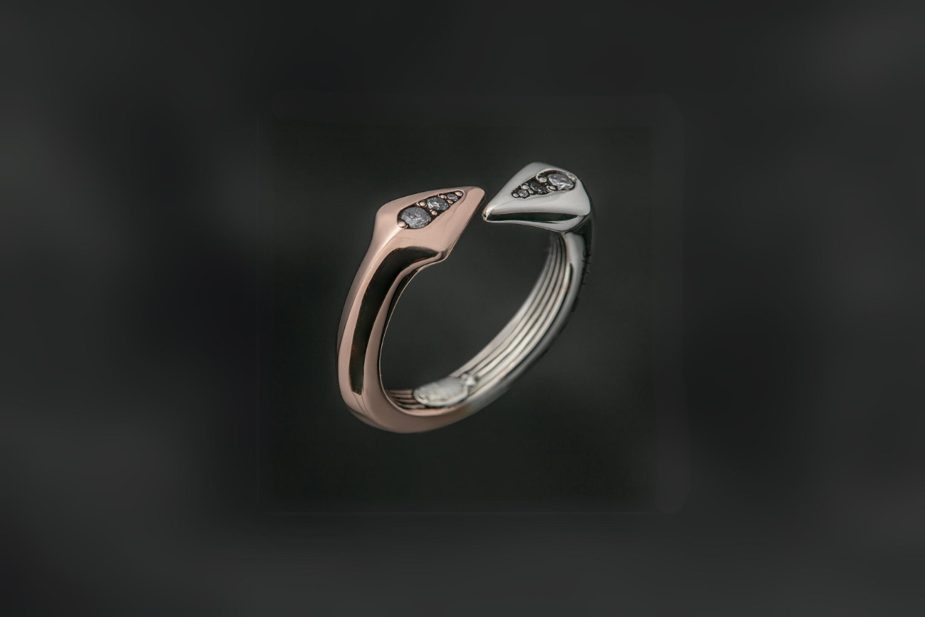 WESTON RING BLUSH GREY DIAMONDS SIZE 6 (IN STORE ONLY)