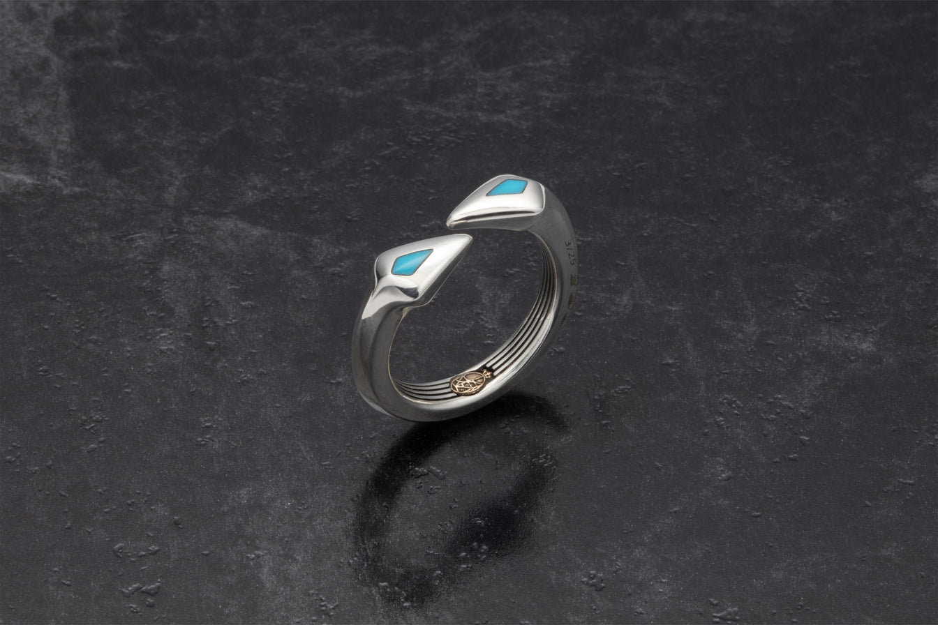 WESTON RING SILVER TURQUOISE SIZE 10 (IN STORE ONLY)